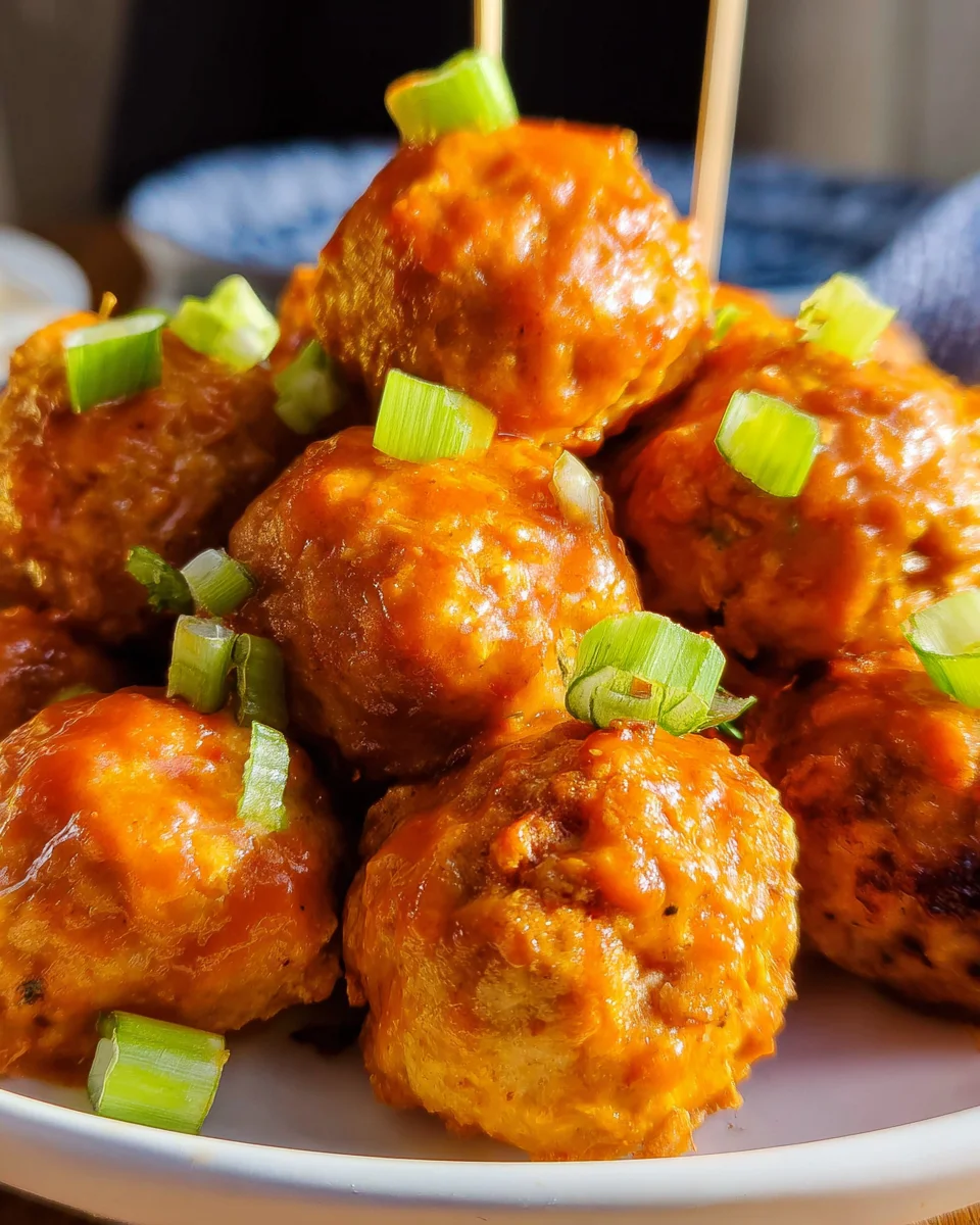 Slow Cooker Buffalo Chicken Meatballs