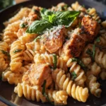 Tomato Basil Salmon Pasta