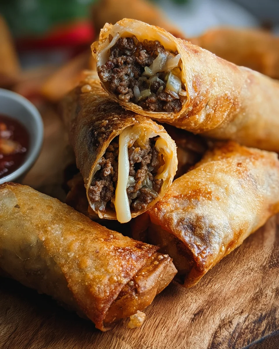 Cheeseburger Spring Rolls