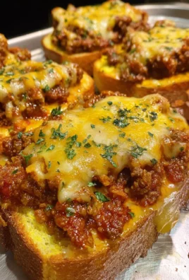 Cheesy Sloppy Joe Garlic Toast