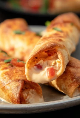 Chicken Taquitos with Queso