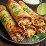 Creamy Pulled Chicken Taquitos