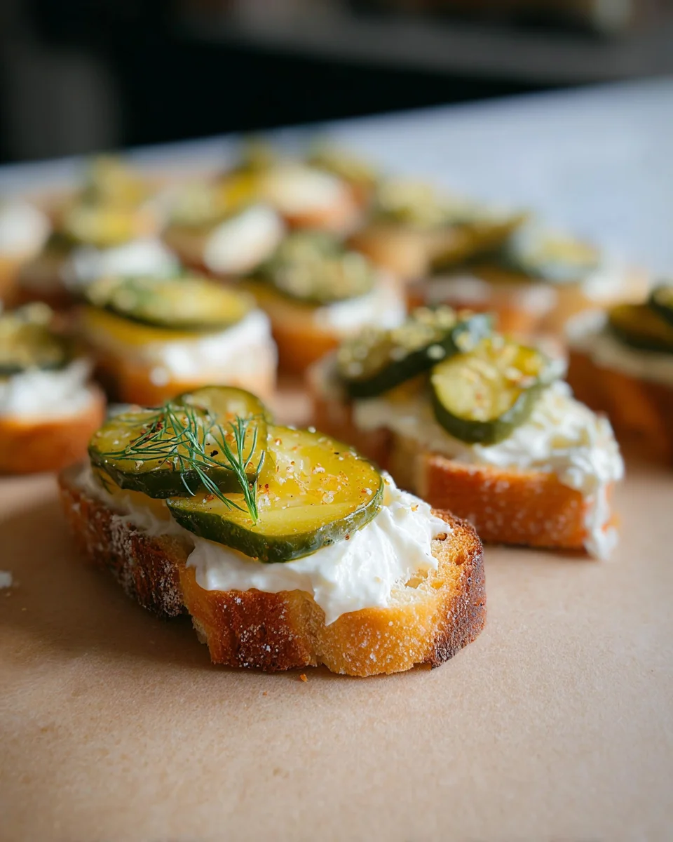 Dill Pickle Crostini