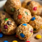 Monster Cookie Oatmeal Peanut Butter Balls with M&Ms