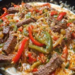 Queso Steak Fajita Skillet