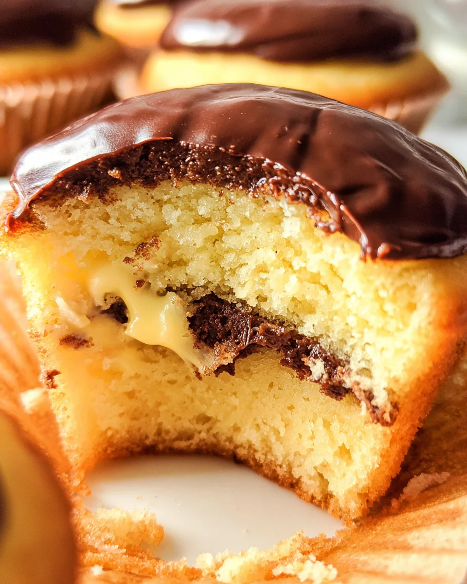 Boston Cream Pie Cupcakes