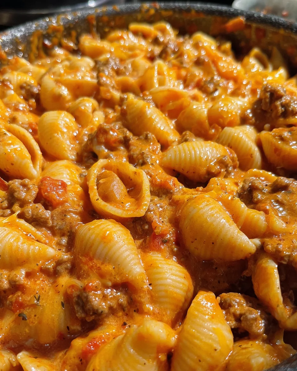 Creamy Beef and Shells