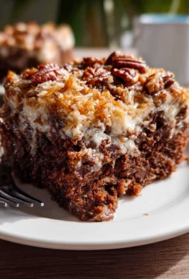 German Chocolate Poke Cake