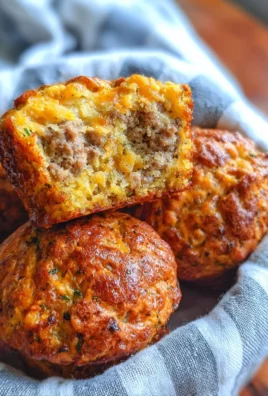 Sausage Egg and Cheese Breakfast Muffins with Grits