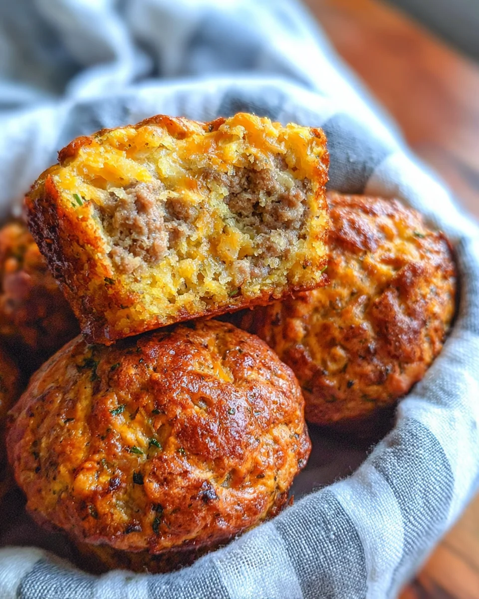 Sausage Egg and Cheese Breakfast Muffins with Grits