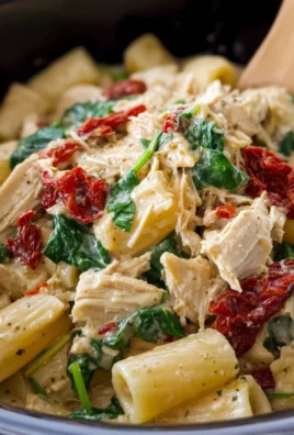 Slow Cooker Tuscan Chicken Pasta