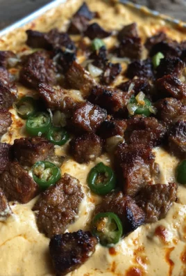Smoked Queso with Steak Bites