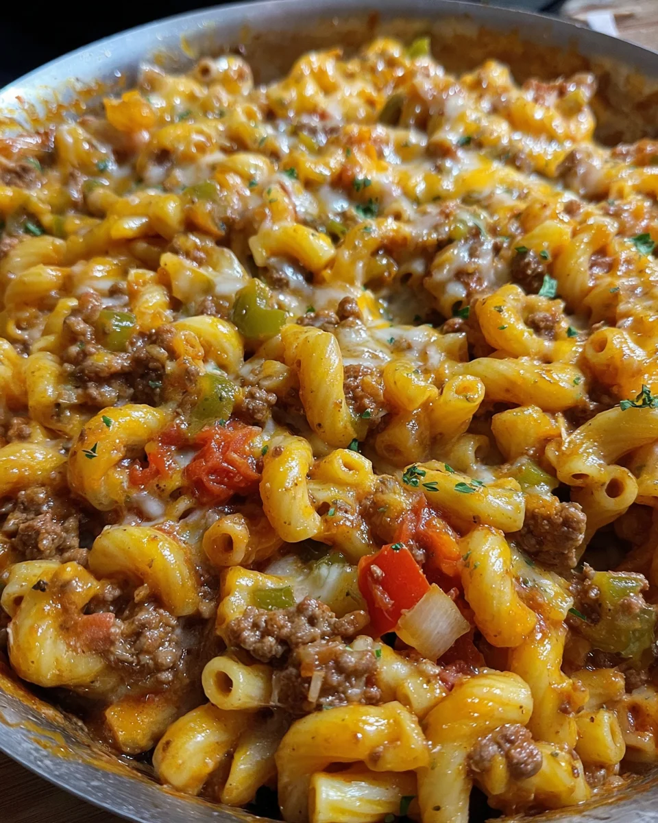 Cheesy Sloppy Joe Pasta