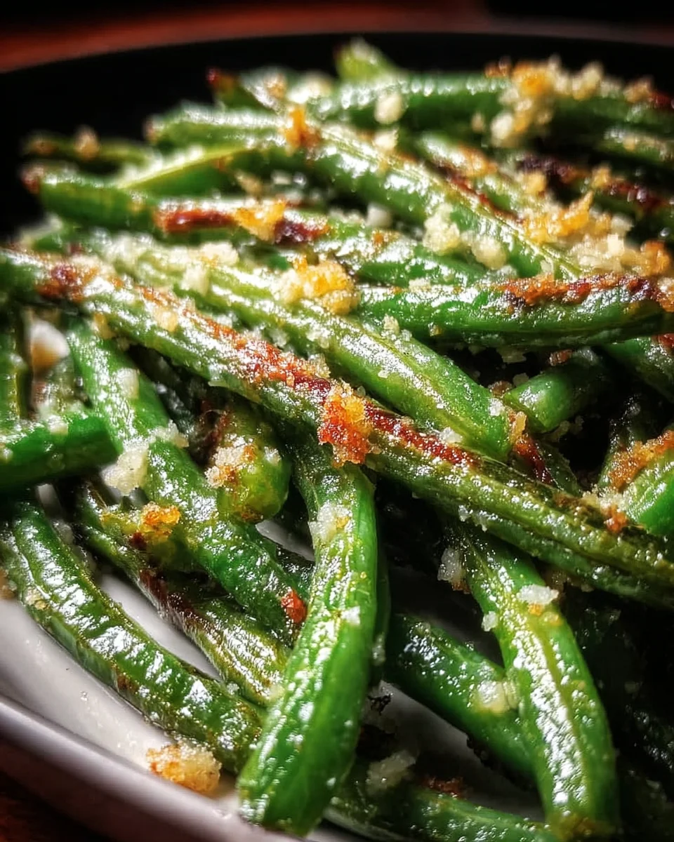 Oven-Roasted Green Beans With Garlic & Parmesan