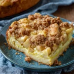 Apfelkuchen mit Vanillepudding und Streuseln