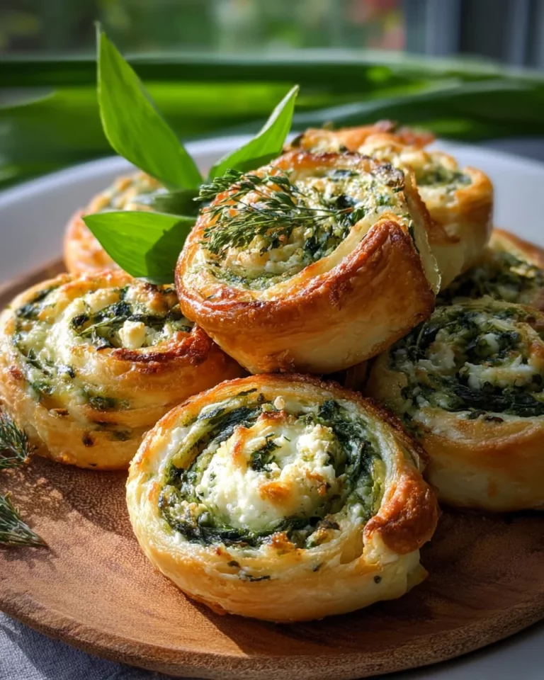 Bärlauch Frischkäse Schnecken aus Blätterteig: Einfach & Lecker