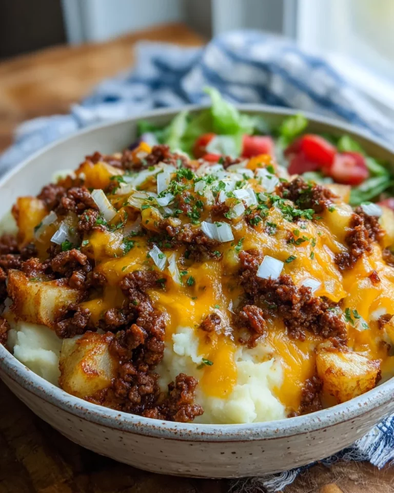 Big Mac Bowl: Cremige Kartoffeln, Hackfleisch & Käse genießen!