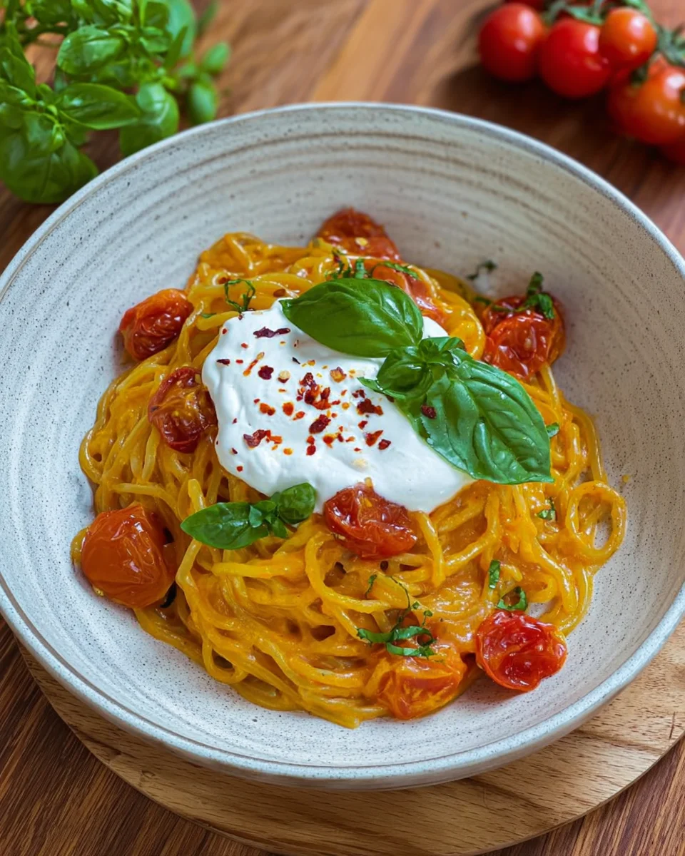 Burrata Pasta mit Kirschtomaten image 2
