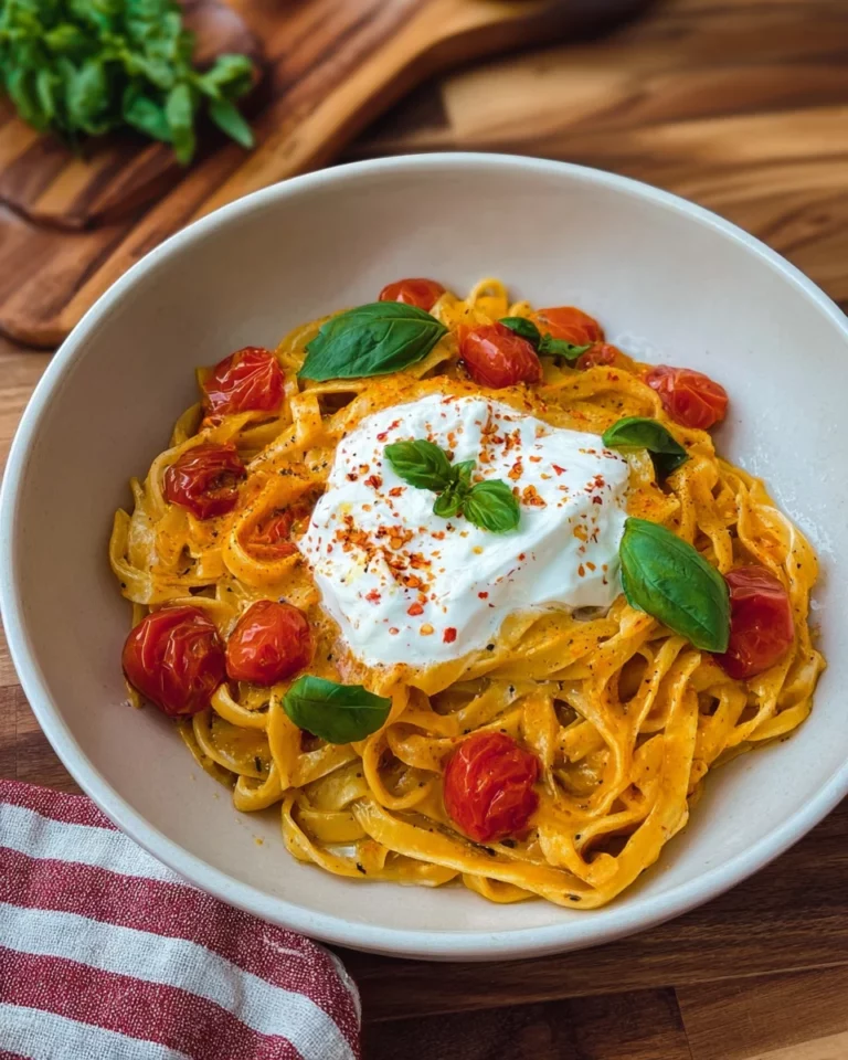 Burrata Pasta mit Kirschtomaten