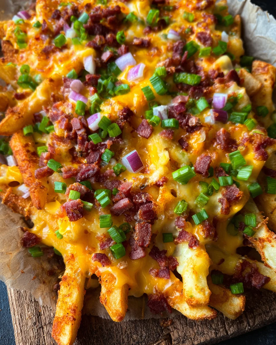 Chili Cheese Fries (Pommes mit Käse und turkey bacon überbacken) image 2