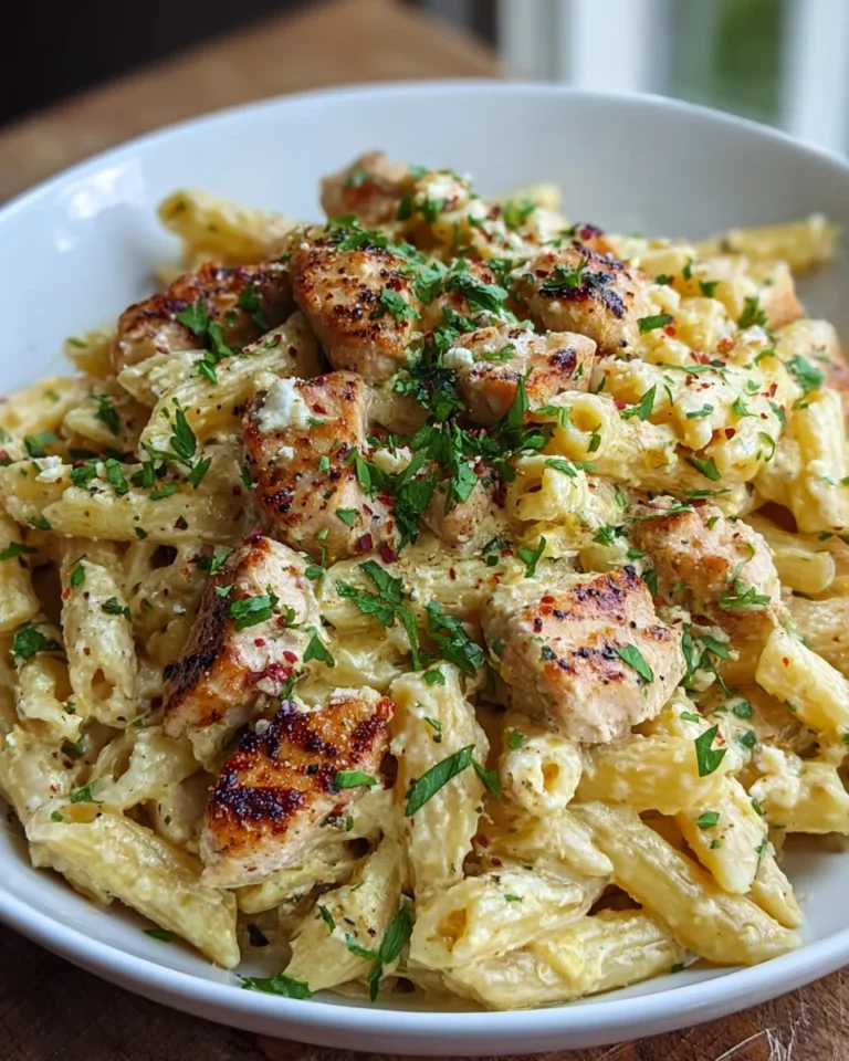 Cremige Hähnchen Feta Pasta: Unglaublich & einfach lecker!