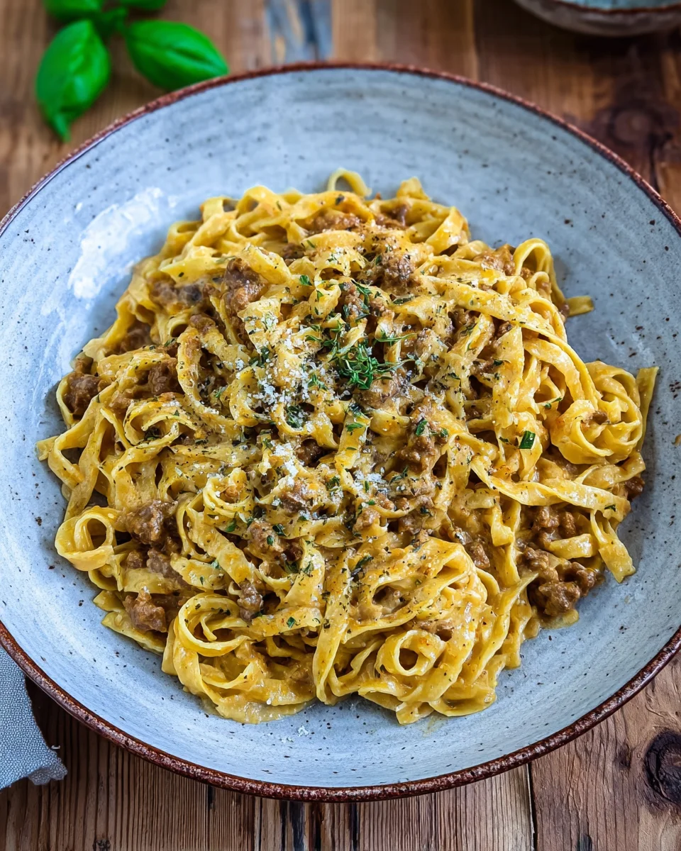 Cremige Pasta in Cturkeybeefnonrahmsauce (vegetarisches Rezept) image 2