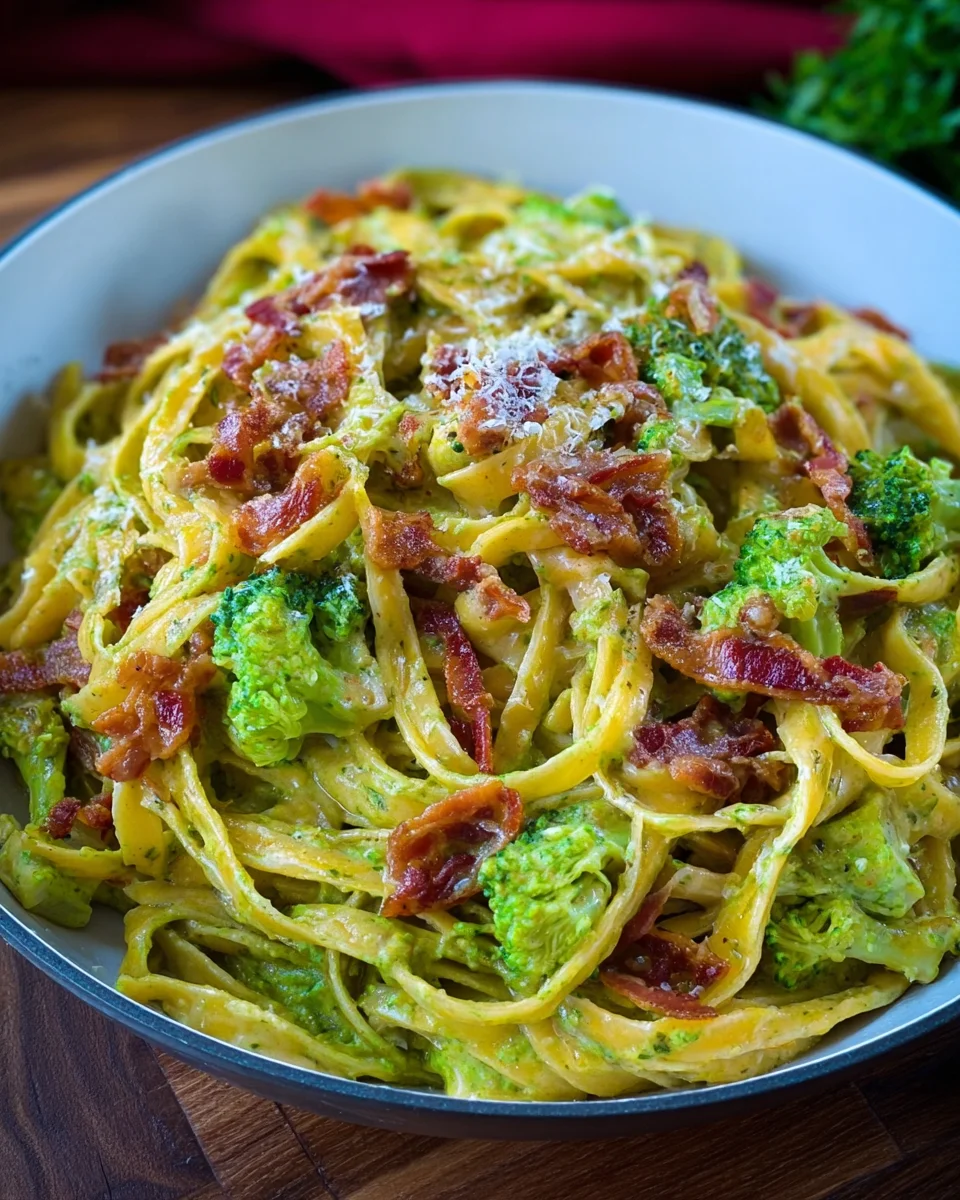 Cremige Pastapfanne mit Brokkoli und turkey bacon image 2