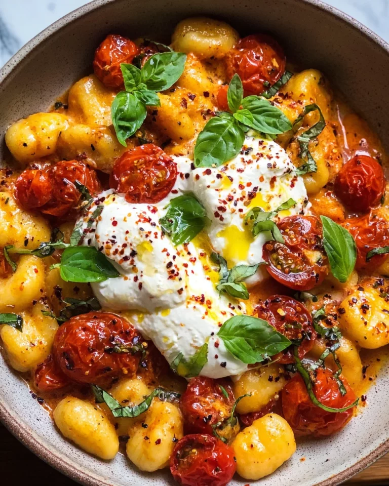 Cremige Tomatengnocchi mit Burrata in 30 Minuten