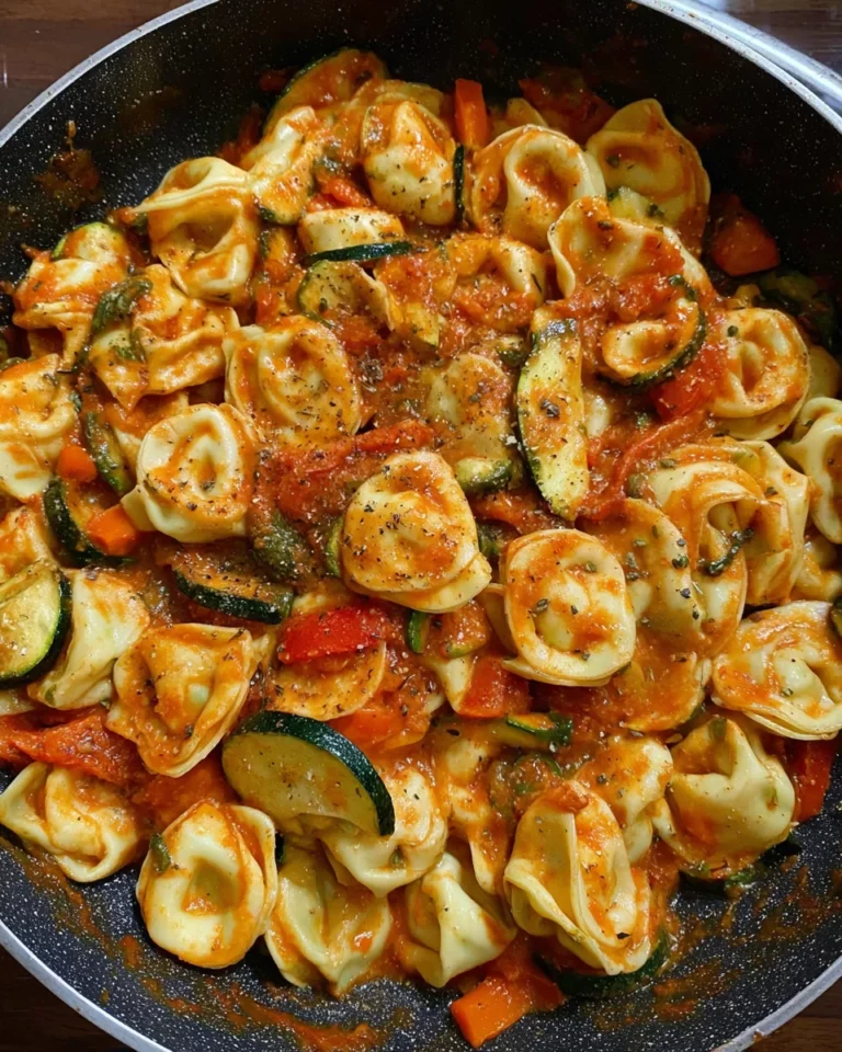 Cremige Tortellini Pfanne mit Gemüse