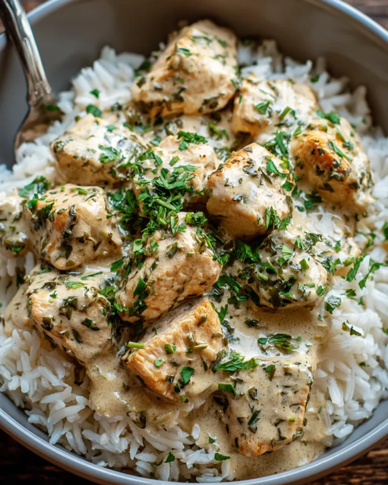 Cremiges Kräuterhähnchen mit Basmatireis