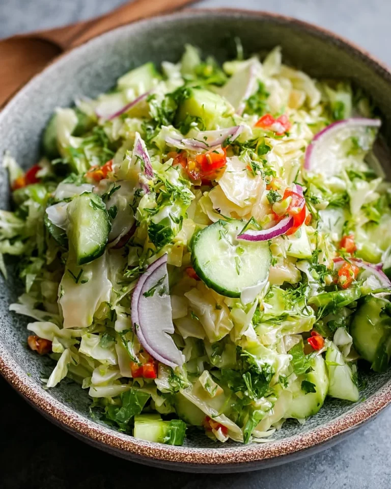 Crispe Kohl- und Gurkensalat: Erfrischend und Schnell Gemacht
