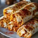 Crispy Air Fryer Hot Chicken und Käse Wraps Rezept