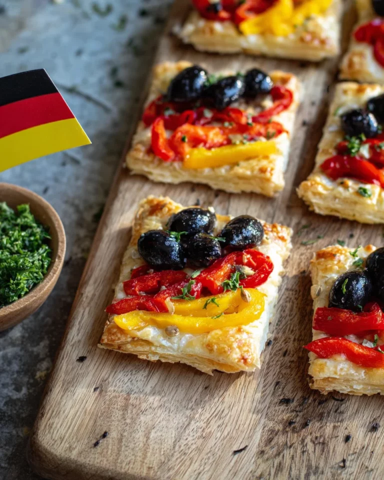 Deutschland-Snack aus Blätterteig
