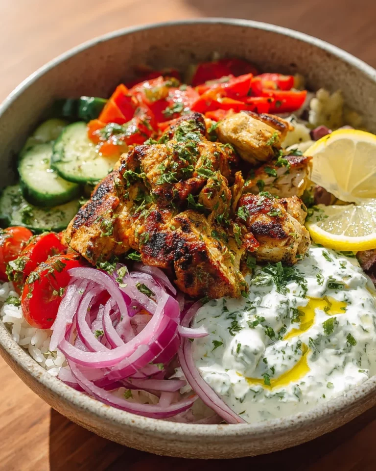 Die beste Griechische Hähnchen Bowl: Saftig & voller Geschmack