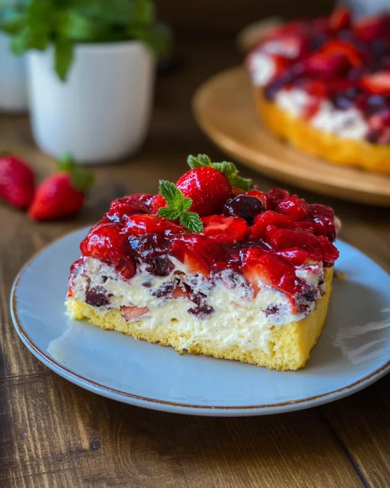 Erdnon-non-alcoholic alternativeic beere Stracciatella Kuchen