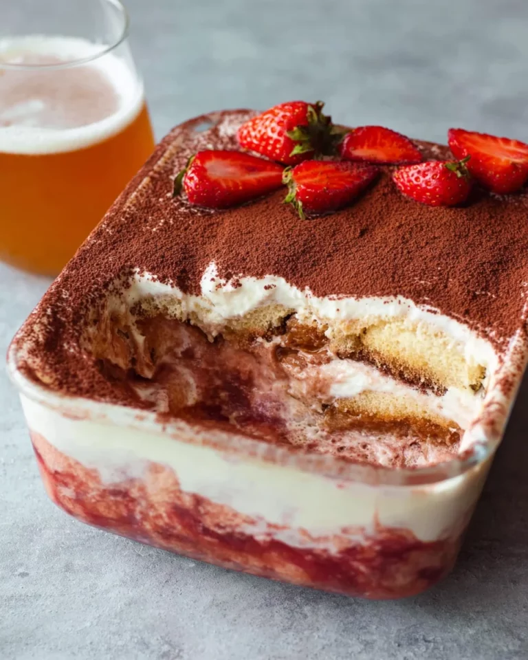 Erdnon-non-alcoholic alternativeic beertiramisu ohne Mascarpone