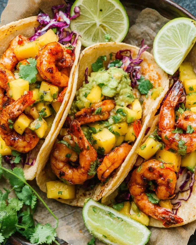 Garnelen Tacos mit Mango-Avocado-Salsa