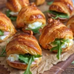 Gefüllte Croissants (herzhaftes Blätterteig Rezept)