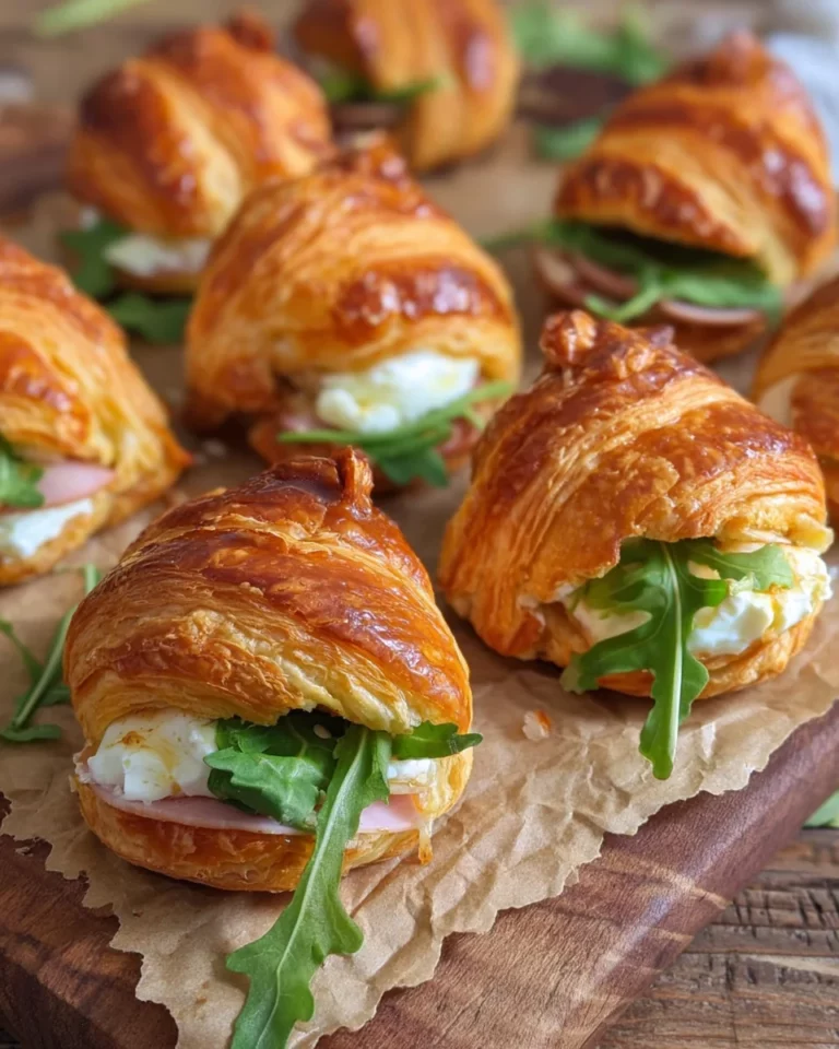 Gefüllte Croissants (herzhaftes Blätterteig Rezept)