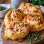 Gefüllte Pizzabrötchen
