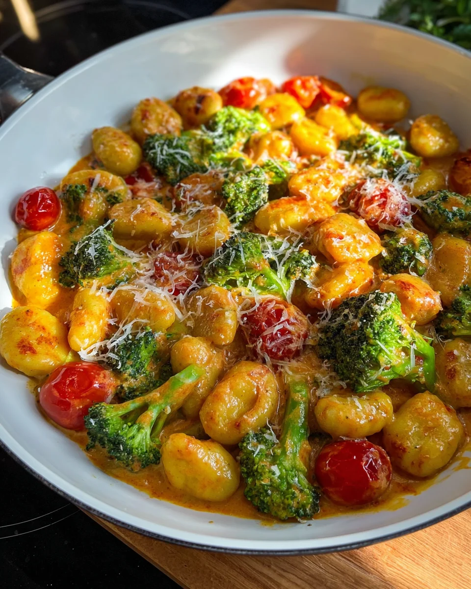 Gnocchi Pfanne mit Brokkoli und Tomaten in Pestorahm image 2