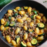 Gnocchi - Zucchini - Pfanne mit Hackfleisch