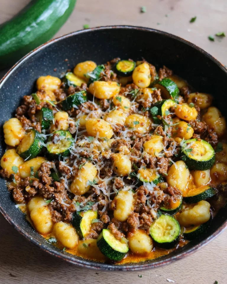 Gnocchi - Zucchini - Pfanne mit Hackfleisch