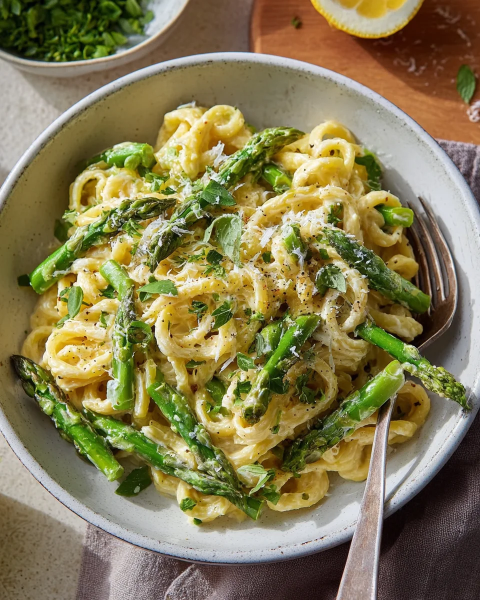 Grüner Spargel-Traum auf cremiger Zitronen-Pasta image 2