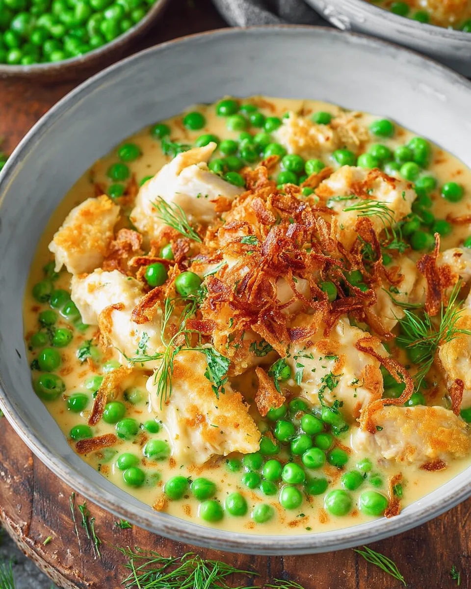 Hähnchen mit Erbsen in Senf-Sahne-Sauce image 2