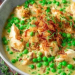 Hähnchen mit Erbsen in Senf-Sahne-Sauce