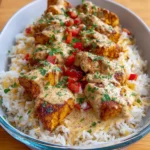High Protein Cremiges Cajun Hähnchen mit Reis Rezept