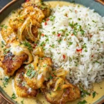 Honig Senf Hähnchen mit Reis – Einfach