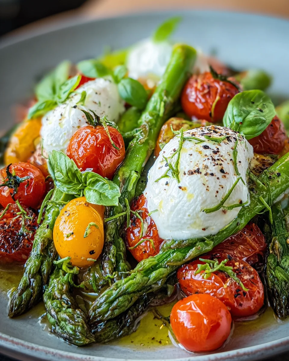 Gerösteter grüner Spargel mit Burrata und Tomaten: Ein Unglaubliches Ultimatives Rezept für 4 Personen image 2