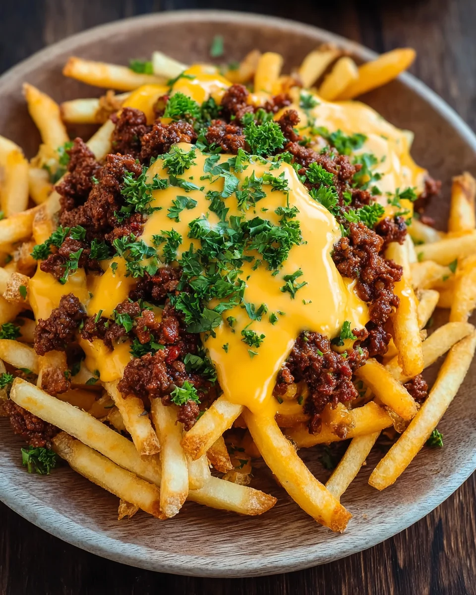 Pommes Frites mit Hackfleisch und Cheddar: Ein Unglaubliches Ultimatives Rezept für 4 Personen image 2